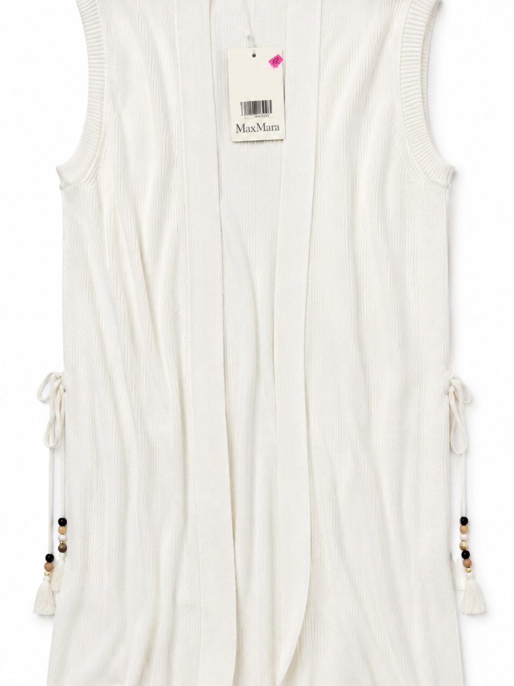 Max Mara Leisure Omega Open Front Knit Vest NWT Size L MSRP $965 *With Defects*